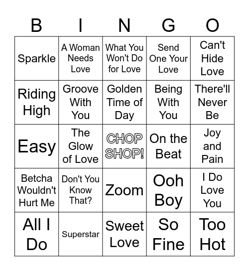 R8 Movin' & Groovin' (square) Bingo Card