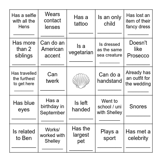 Mingle Bingo! Find someone who... Bingo Card