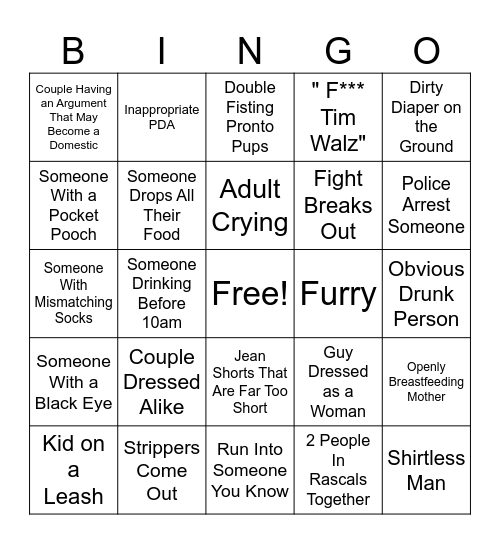 MN State Fair Bingo Card Bingo Card