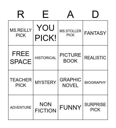 LIBRARY BINGO Card