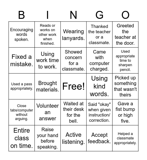 It's a Good Day to Teach Bingo Card