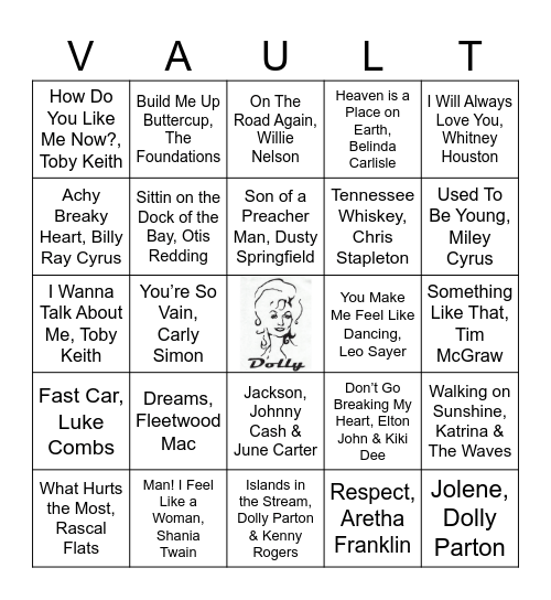 VOBingo- Dolly & Friends Bingo Card
