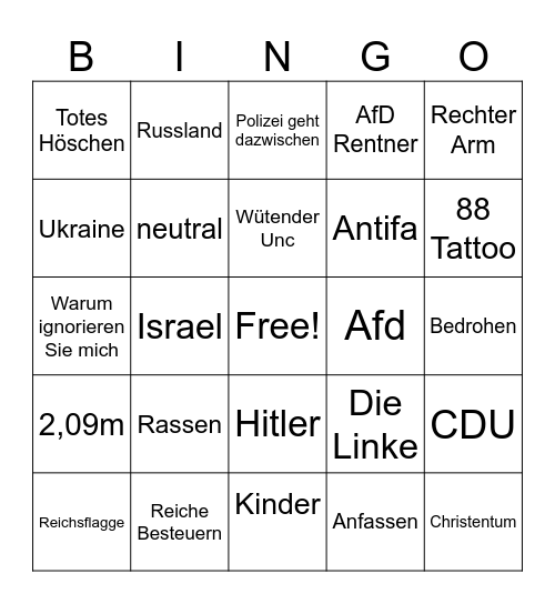 Marcant Bingo Card