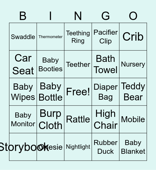 Our little ray of sunshine is almost here Bingo Card