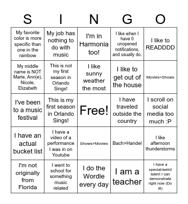 Soprano GTKY Singo Bingo Card