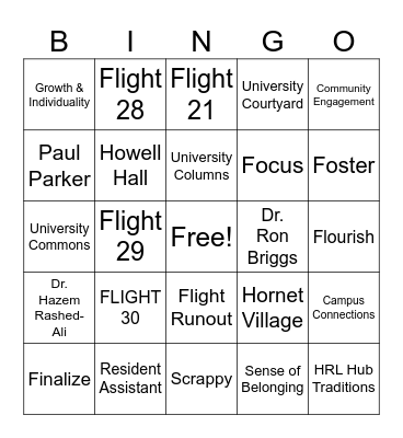 Bingo Beats & Bites Bingo Card