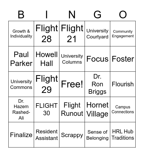 Bingo Beats & Bites Bingo Card