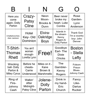 MB#925 Dolly & Friends! Bingo Card