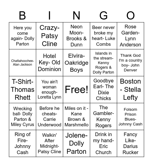 MB#925 Dolly & Friends! Bingo Card