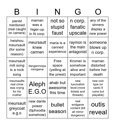 Bingo Card
