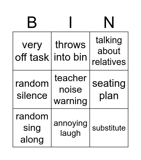 tutor group 2 Bingo Card