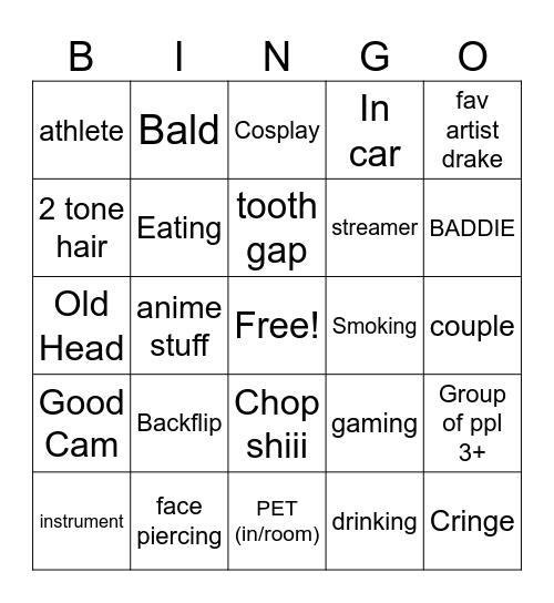 ECO MONKEY Bingo Card
