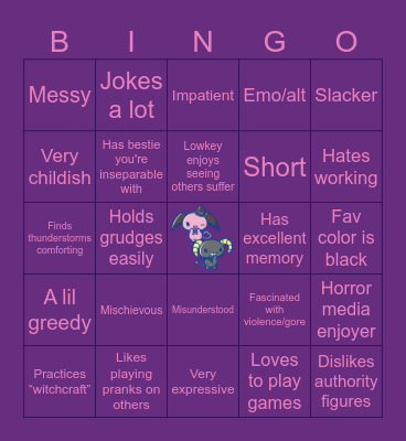 TAOHK&I Kinnies - Lloromannic Bingo Card