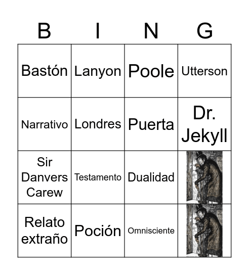 Bingo literario Bingo Card