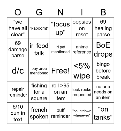 snakegoooo2 Bingo Card
