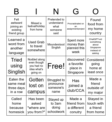 BINGO Card