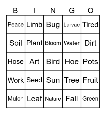 Fall into Darkness Bingo Card