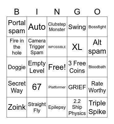 Recent Tab Bingo Card