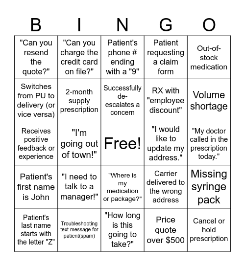 Central Wellness Division Bingo Card