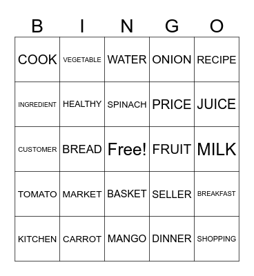 level 2 Bingo Card
