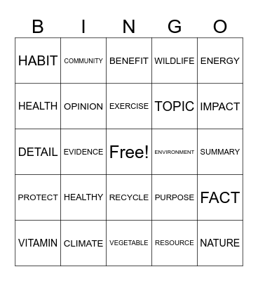 level 3 Bingo Card