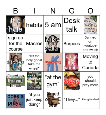 Sunday School Bingo Card