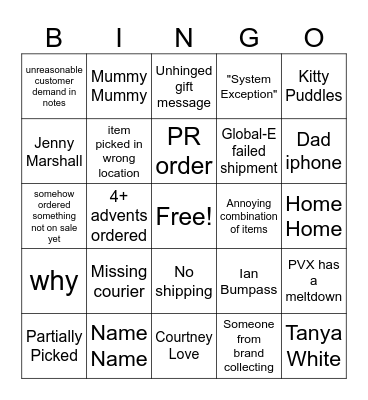 FF BINGO v3!!! Bingo Card