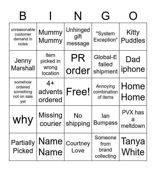 FF BINGO v3!!! Bingo Card