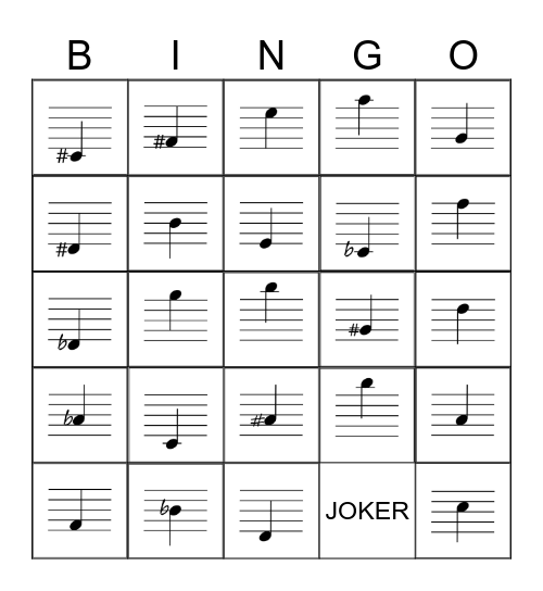 NOTEN-BINGO Card