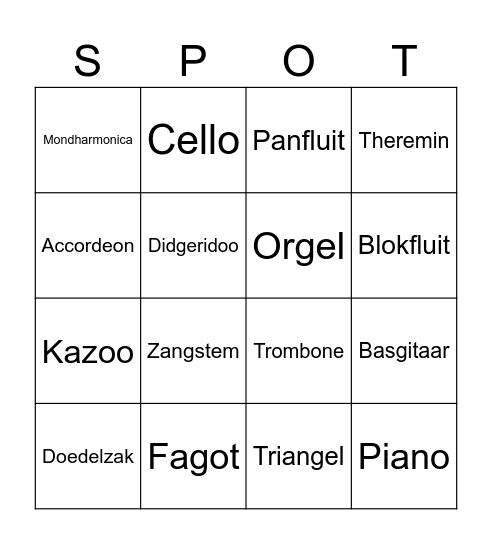 Kinderboekenweek Spot Aan! Bingo Card