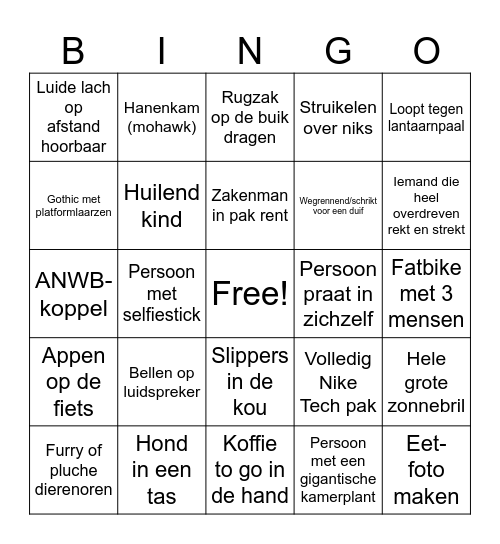 Mensen kijken Bingo Card