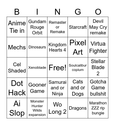 TGS'26 and September Bingo Card