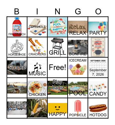 LABOR DAY Bingo Card