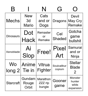 Sept tgs blizzcon Bingo Card