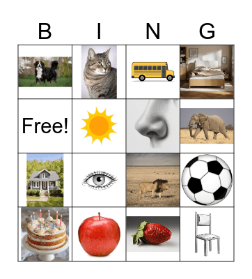 English Detective Bingo Card