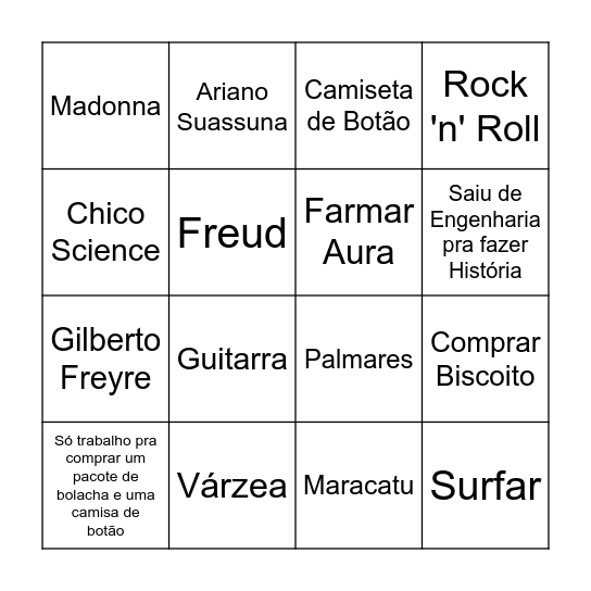Bingo de Rômulo Bingo Card