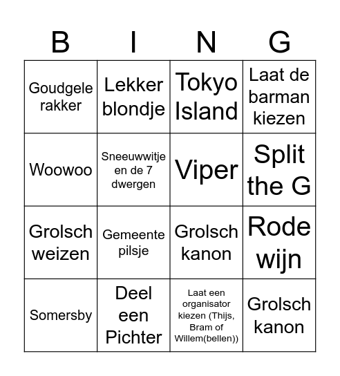 F.V.S.T. CBingo Card
