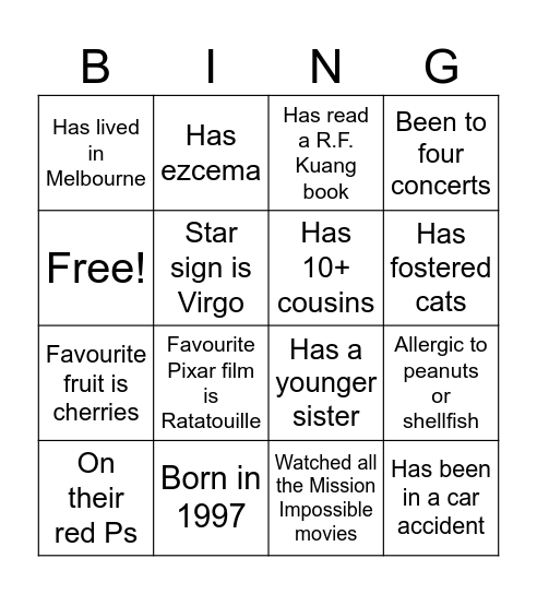 Amazing Race SMG bingo <333 Bingo Card
