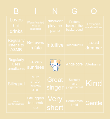 TAOHK&I Kinnies - Masyumaro Bingo Card