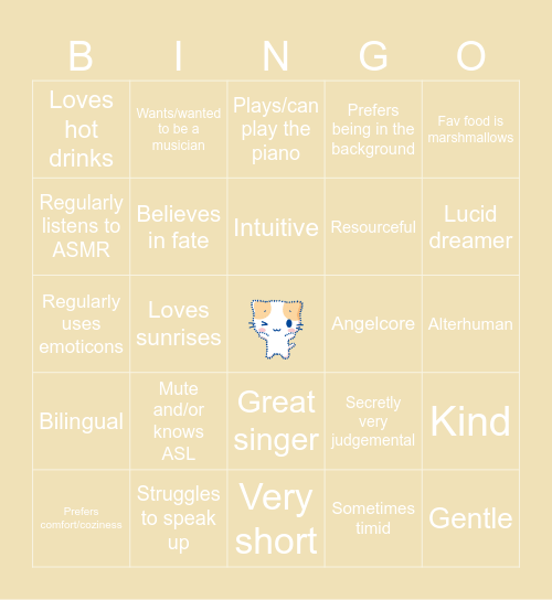 TAOHK&I Kinnies - Masyumaro Bingo Card