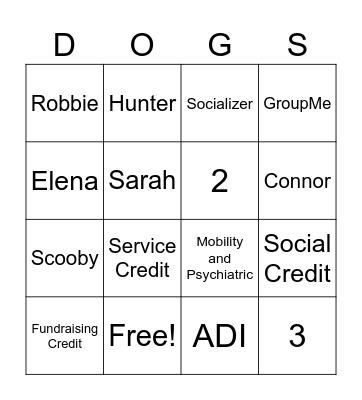VPP BINGO Card