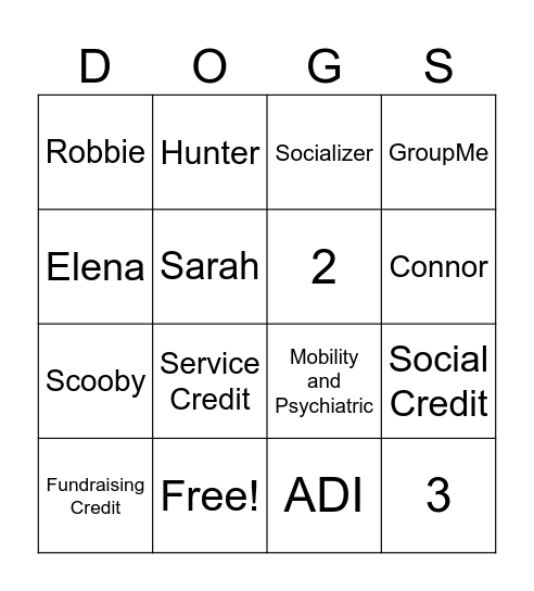 VPP BINGO Card