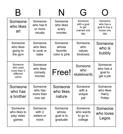 English 11 BINGO Card