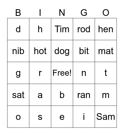 Bingo! Bingo Card