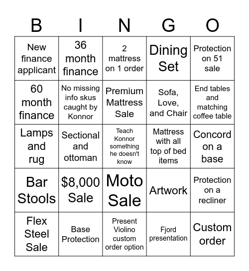 Labor Day Weekend Bingo Card