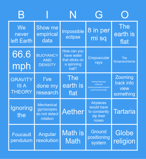Flerf Bingo Card