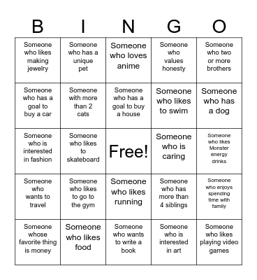 English 12 Bingo Card