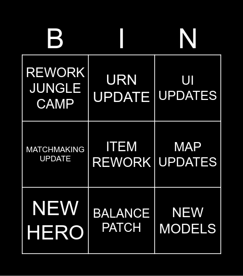 DEADLOCK PATCH SEPTEMBER Bingo Card