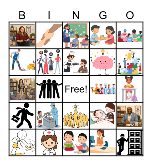 School Community Bingo Card
