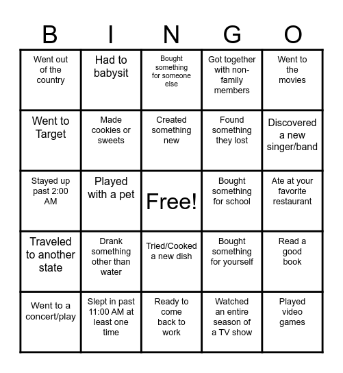 Find a Colleague Who... Bingo Card